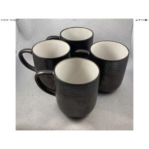 Threshold Barnet Bronze Coffee Mugs 4.2in Discontinued Set of 4
